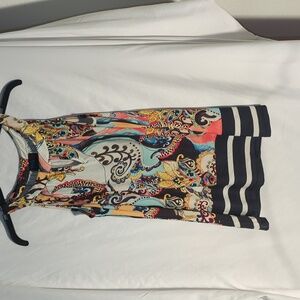 MELLY Colorful Sleeveless Patterned Top M